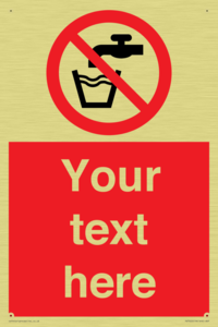 Custom prohibition not drinking water